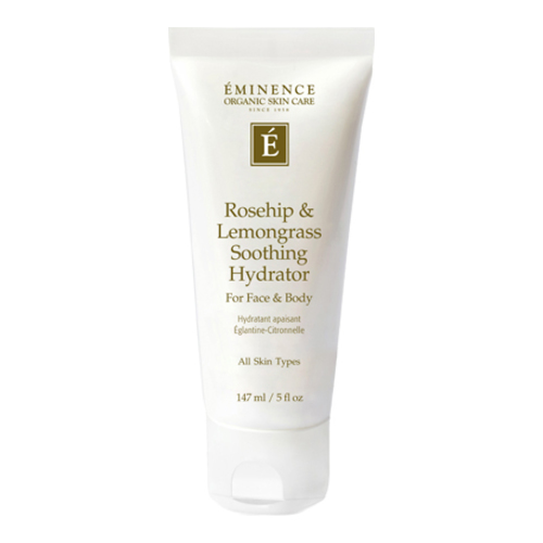 Eminence Organics Rosehip and Lemongrass Soothing Hydrator For Face and Body on white background