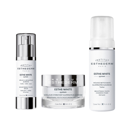 Institut Esthederm Esthe-White Trio on white background