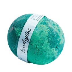 Eucalyptus Cold Buster Bath Bomb on white background