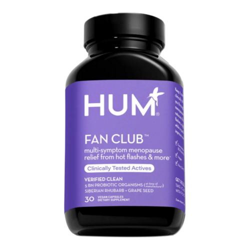 HUM Nutrition Fan Club, 30 capsules HUM Nutrition Fan Club on white background