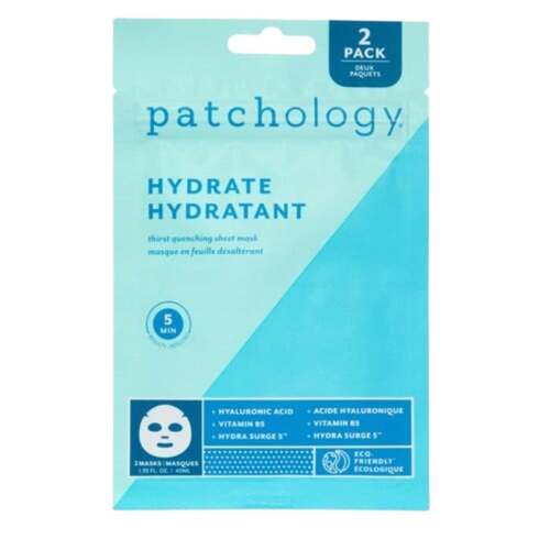 Patchology FlashMasque Hydrate, 2 sheets Patchology FlashMasque Hydrate on white background