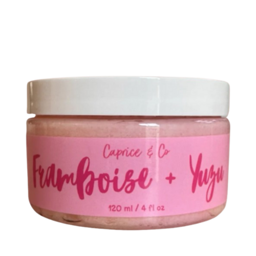 Caprice & Co. Foaming Scrub - Raspberry + Yuzu, 120ml/4.06 fl oz Caprice & Co. Foaming Scrub - Raspberry + Yuzu on white background