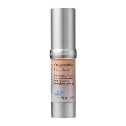 Oxygenetix Foundation - Linen, 15ml/0.5 fl oz Oxygenetix Foundation - Almond on white background