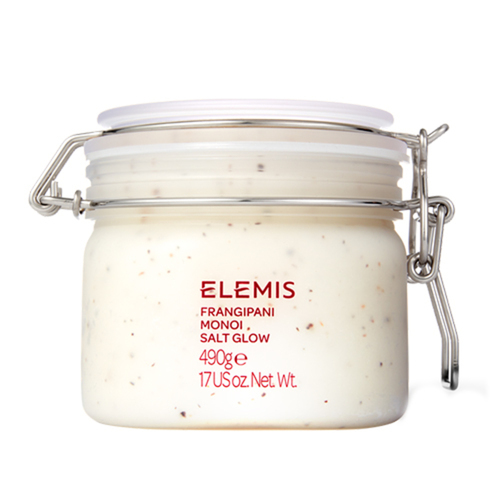 Elemis Frangipani Monoi Salt Glow on white background