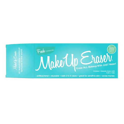 The Original Makeup Eraser Chic Black, 1 piece The Original Makeup Eraser Fresh Turquoise on white background