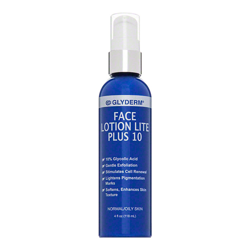 GlyDerm Face Lotion Lite Plus 10, 118ml/4 fl oz GlyDerm Face Lotion Lite Plus 10 on white background