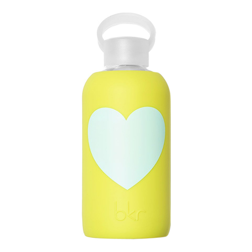 bkr Water Bottle - Gigi Heart | Teeny (250ML), 1 piece bkr Water Bottle - Gigi Heart | Little (500ML) on white background