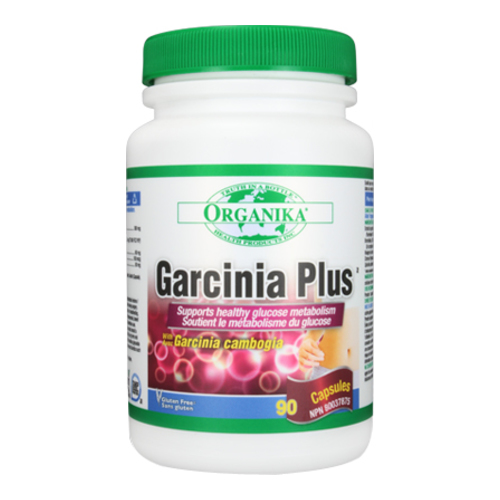 Organika Garcinia Plus, 180 capsules Organika Garcinia Plus on white background
