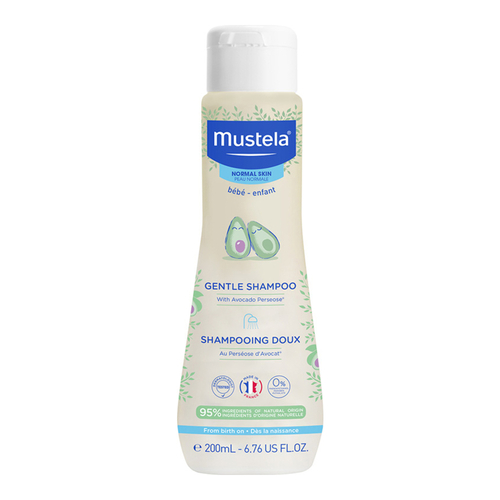 Mustela Gentle Shampoo on white background