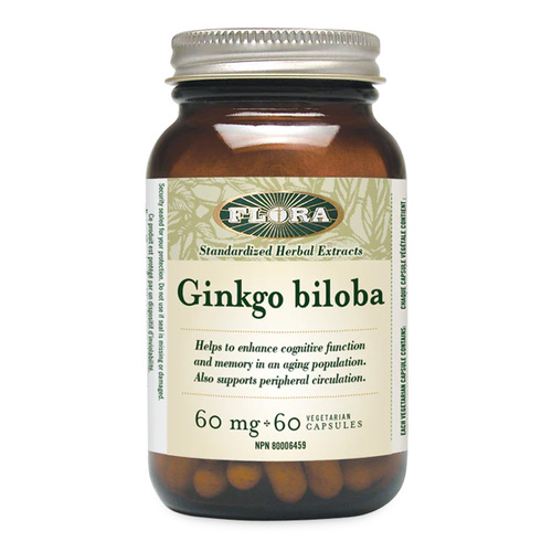 Flora Ginkgo Biloba, 60 capsules