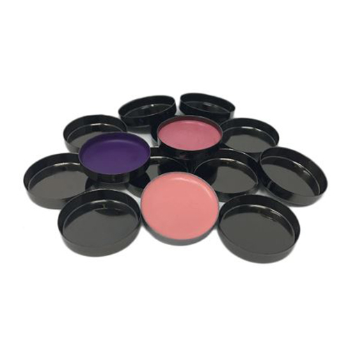 Z Palette Glossy Black Round Empty Makeup Pans on white background