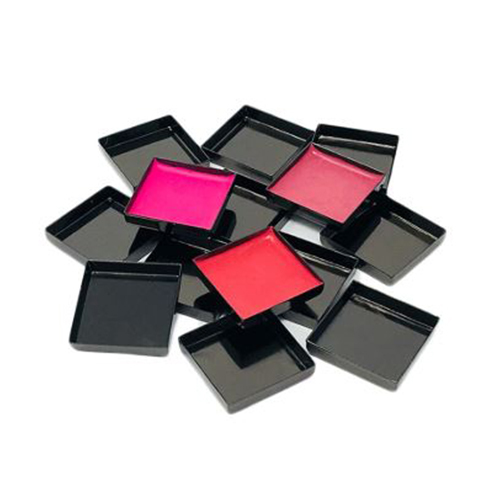Z Palette Glossy Black Square Empty Makeup Pans, 10 pieces