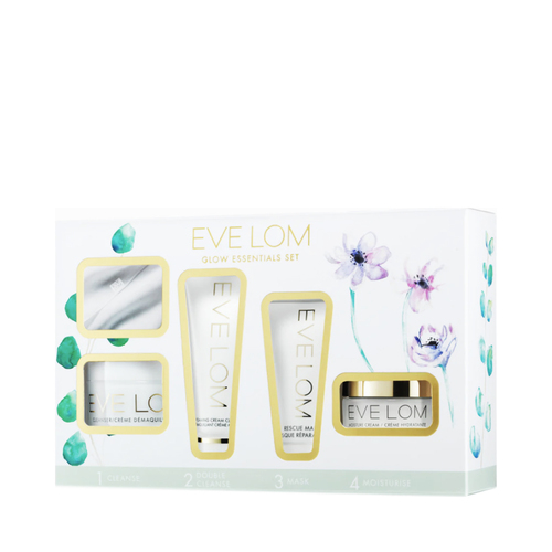 Eve Lom Glow Essentials Discovery Set on white background