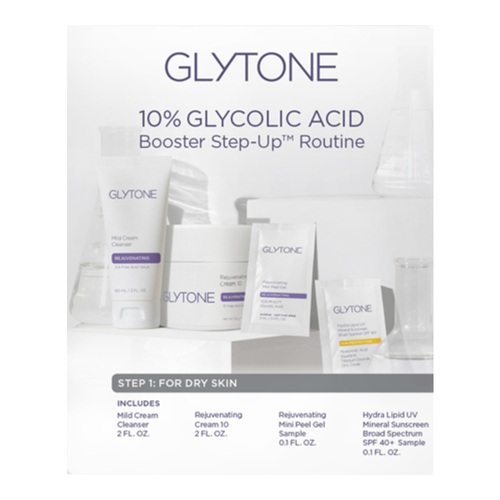 Glytone Glycolic Acid Step-Up Routine 10% Dry Skin on white background