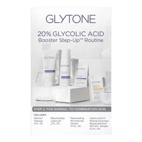 Glytone Glycolic Acid Step-Up Routine 20% Normal to Combination Skin, 1 set