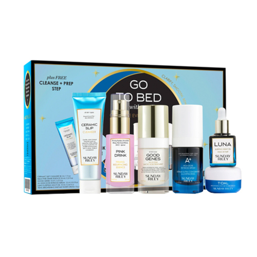 Sunday Riley Go to Bed with Me Complete Evening Routine on white background