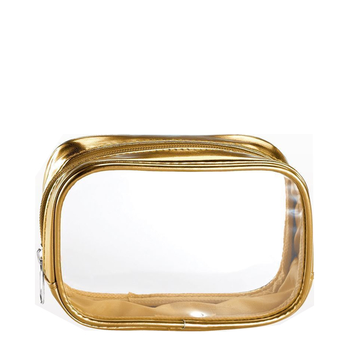 Gold Cosmetics Bag, 1 piece Naturally Yours Gold Cosmetics Bag on white background