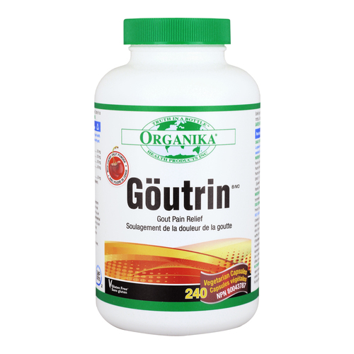 Organika Goutrin, 240 capsules Organika Goutrin on white background