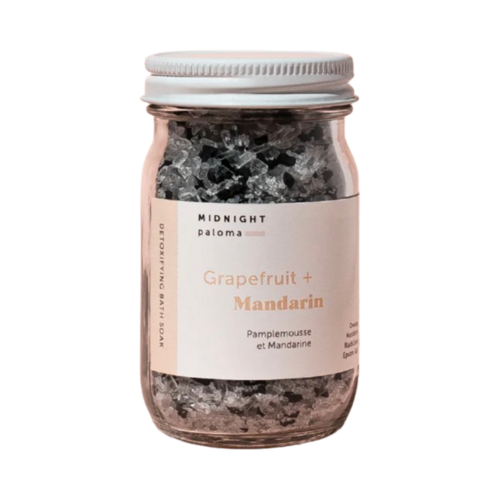 Midnight Paloma Grapefruit + Mandarin Detoxifying Bath Soak, 340g/12 oz Midnight Paloma Grapefruit + Mandarin Detoxifying Bath Soak on white background