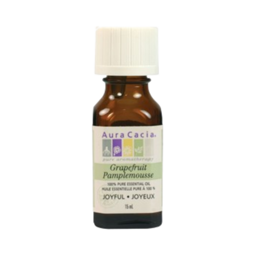 Aura Cacia Grapefruit Oil on white background