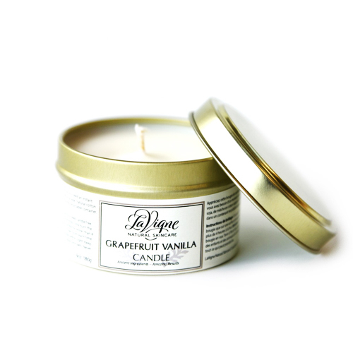 LaVigne Naturals Grapefruit Vanilla Candle, 180g/6 oz