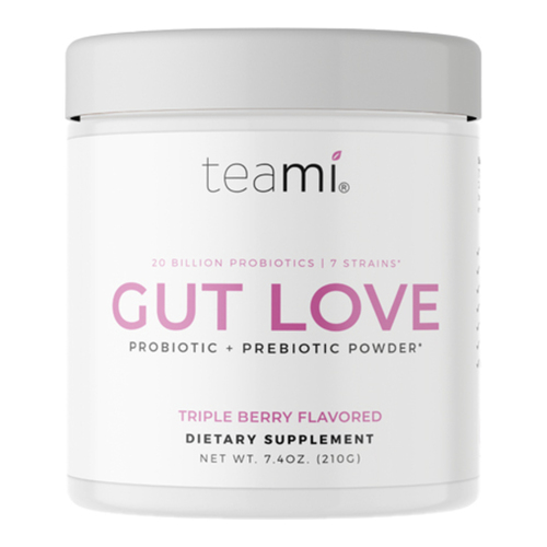 Teami Gut Love Probiotic + Prebiotic Powder - Triple Berry, 210g/7.41 oz Teami Gut Love Probiotic + Prebiotic Powder - Triple Berry on white background
