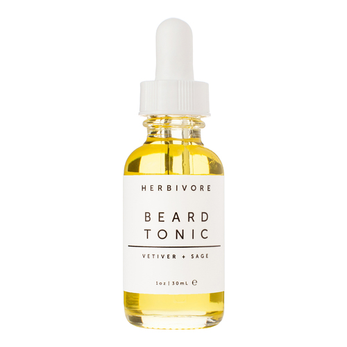 Herbivore Botanicals Beard Tonic - Vetiver + Sage, 30ml/1 fl oz Herbivore Botanicals Beard Tonic - Cedar + Bergamot on white background