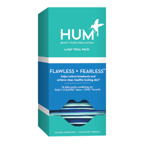 HUM Nutrition Flawless + Fearless, 14 pieces HUM Nutrition Flawless + Fearless on white background