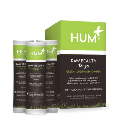 HUM Nutrition Raw Beauty To Go | Packettes on white background