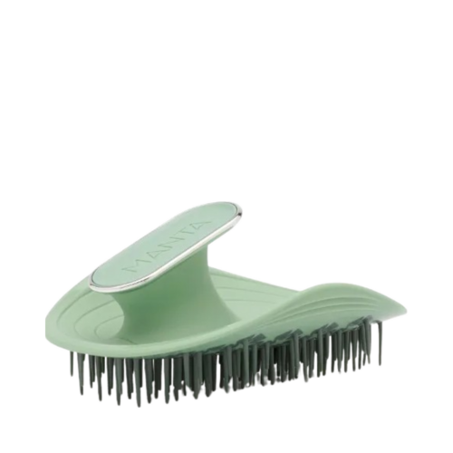 Manta Hair Brush - Mirrored Blue on white background