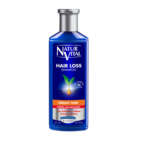 Natur Vital Hair Loss - Greasy Hair Shampoo, 300ml/10.1 fl oz Natur Vital Hair Loss - Greasy Hair Shampoo on white background