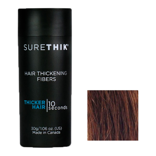 Surethik Hair Thickening Fibers Medium Brown, 30g/1.1 oz Surethik Hair Thickening Fibers Dark Brown on white background