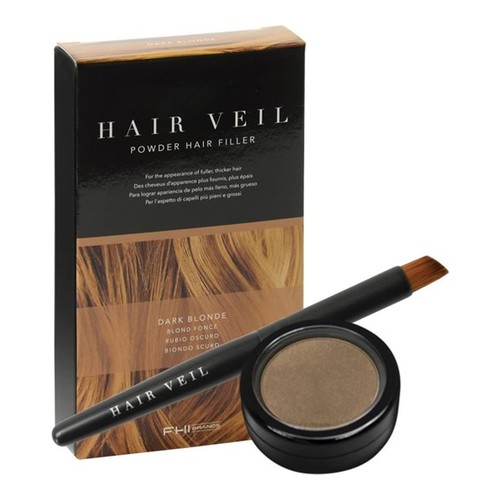 FHI Brands Hair Veil - Dark Brown, 1 piece FHI Brands Hair Veil - Black on white background