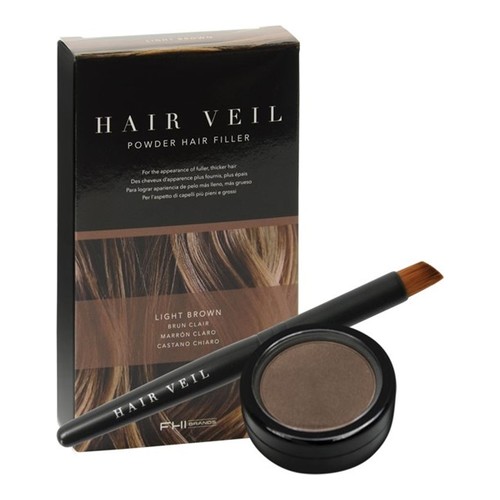 FHI Brands Hair Veil - Dark Brown, 1 piece FHI Brands Hair Veil - Black on white background