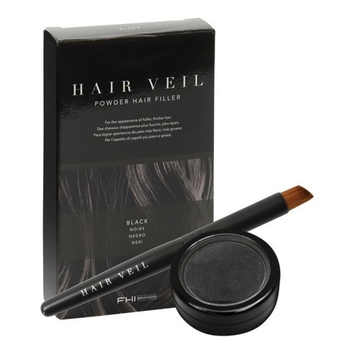 FHI Brands Hair Veil - Dark Brown, 1 piece FHI Brands Hair Veil - Black on white background