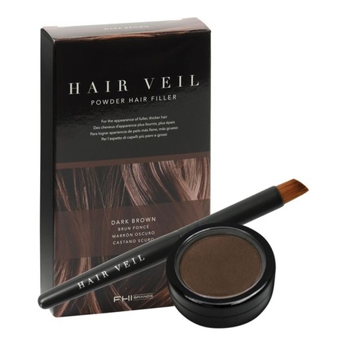 FHI Brands Hair Veil - Dark Brown, 1 piece FHI Brands Hair Veil - Black on white background