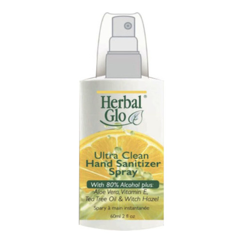Herbal Glo Ultra Clean Hand Sanitizer, 60ml/2.03 fl oz Naturally Yours Herbal Glo Ultra Clean Hand Sanitizer on white background