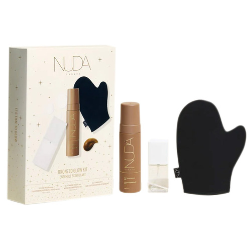 NUDA Holiday Bronze Glow Kit, 1 set NUDA Holiday Bronze Glow Kit on white background