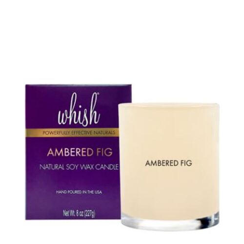 Whish Holiday Candle - Ambered Fig, 227g/8 oz Whish Holiday Candle - Ambered Fig on white background