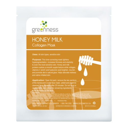 Greeness Cosmetics Honey Milk Collagen Mask, 90g/3.2 oz