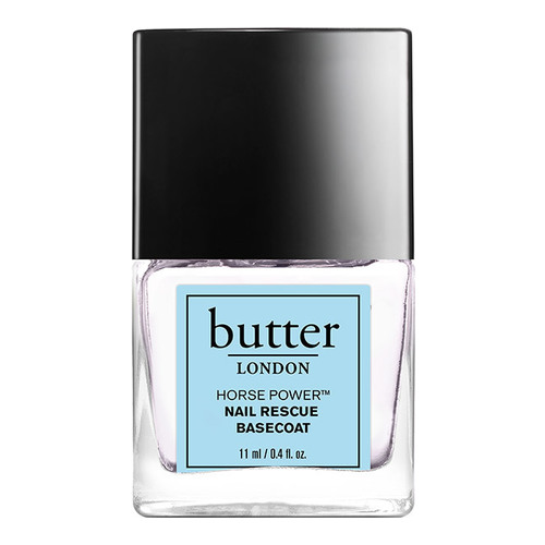 butter LONDON Horse Power Nail Rescue Basecoat, 11ml/0.4 fl oz butter LONDON Horse Power Nail Rescue Basecoat on white background