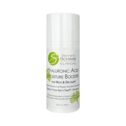 Hyaluronic Acid Moisture Booster for Neck and Decollete on white background