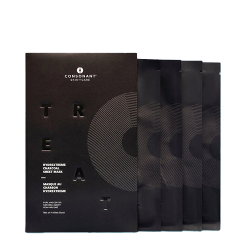 Consonant HydrExtreme Charcoal Sheet Mask, 1 sheet Consonant HydrExtreme Charcoal Sheet Mask on white background