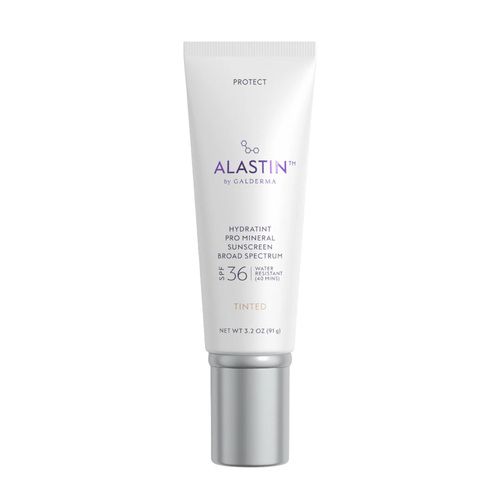 Alastin HydraTint Pro Mineral Broad Spectrum Sunscreen SPF 36, 91g/3.2 oz Alastin HydraTint Pro Mineral Broad Spectrum Sunscreen SPF 36 on white background