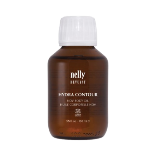 Nelly Devuyst Hydra Contour Body Oil on white background