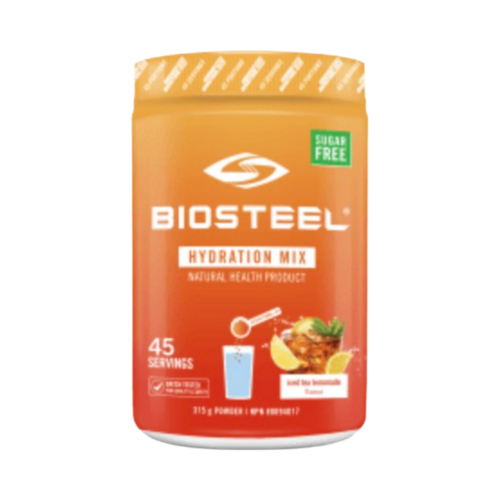 BioSteel Hydration Mix Iced Tea Lemonade on white background
