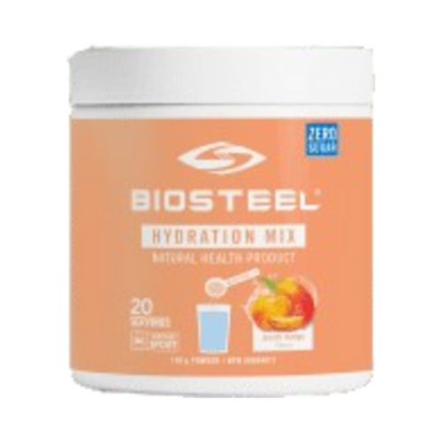 BioSteel Hydration Mix Peach Mango on white background