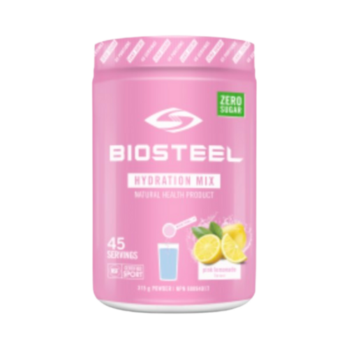 BioSteel Hydration Mix Pink Lemonade on white background