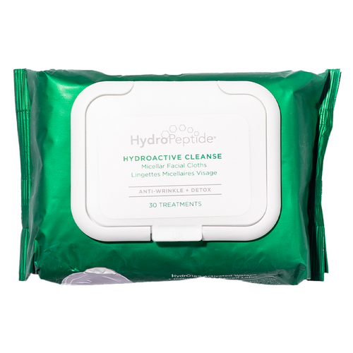 HydroPeptide HydroActive Cleanse: Micellar Facial Cloths, 30 wipes