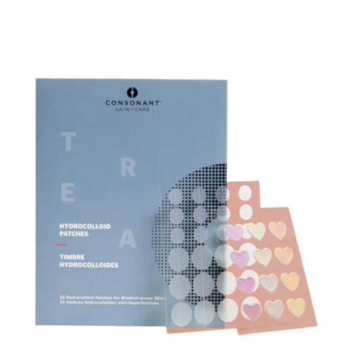 Consonant Hydrocolloid Pimple Patches, 36 pieces Consonant Hydrocolloid Pimple Patches on white background